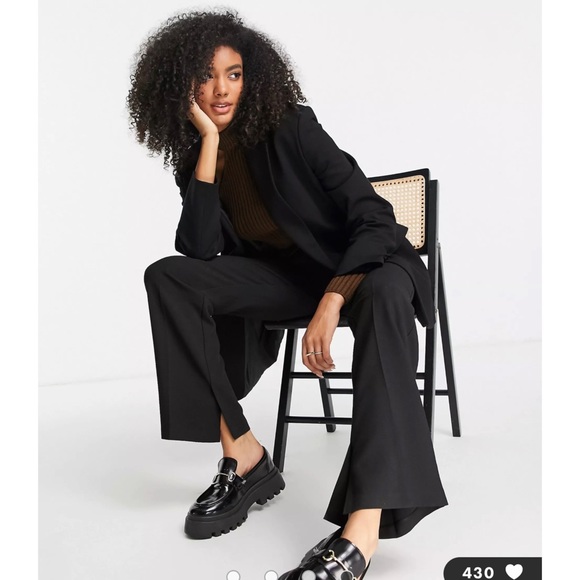 NWT-ASOS design Topshop ponte single breasted blazer in black - Picture 3 of 5